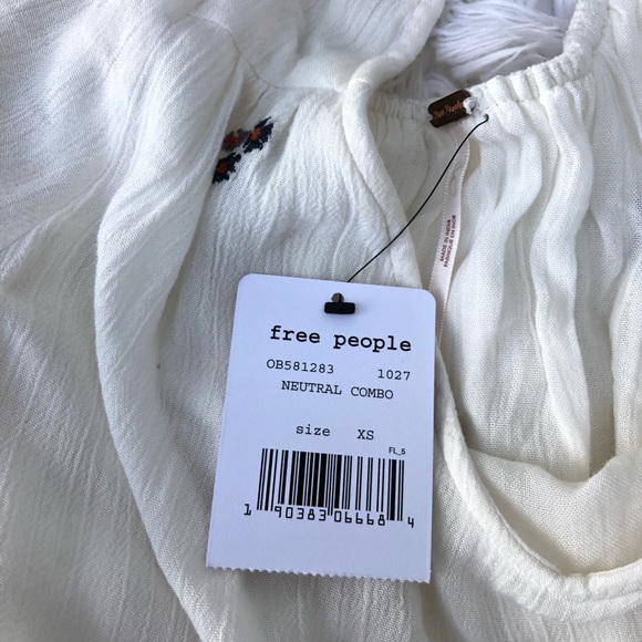 NWT Free People Oxford Embroidered Mini Dress SzXS - Picture 6 of 7